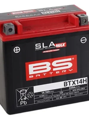 Továrně aktivovaná motocyklová baterie BS-BATTERY 300887 BTX14H (FA) (YTX14H (FA)) SLA MAX (700.300887) Must-Have