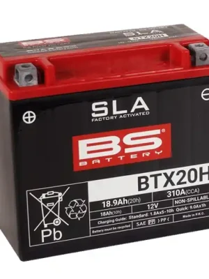 Expresní Doručení Továrně aktivovaná motocyklová baterie BS-BATTERY BTX20 (FA) (YTX20 (FA))