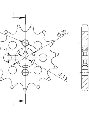 Akce Řetězové kolečko SUPERSPROX CST-417 13.2 CST-417 13 13 zubů, 428 (043.417 13)