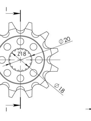 Zlevněný Řetězové kolečko SUPERSPROX CST-427 13 13 zubů, 520
