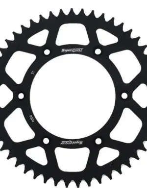 Časově Omezené Hliníková řetězová rozeta SUPERSPROX RAL-8000 51-BLK černý 51 zubů, 520