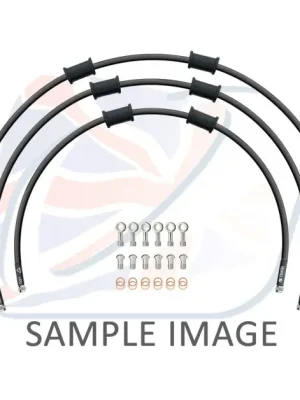 Značkový STANDARD Hadice přední brzdy sada Venhill POWERHOSEPLUS YAM-13001FS-BK (3 hadice v sadě) černé hadice, nerezové koncovky