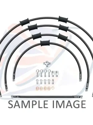 Značkový STANDARD Hadice přední brzdy sada Venhill POWERHOSEPLUS YAM-5001F-BK (5hadic v sadě) černé hadice, chromové koncovky