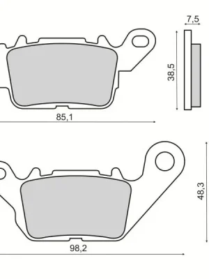 Brzdové destičky RMS 225103600 přední homologated, organic Časově Omezené