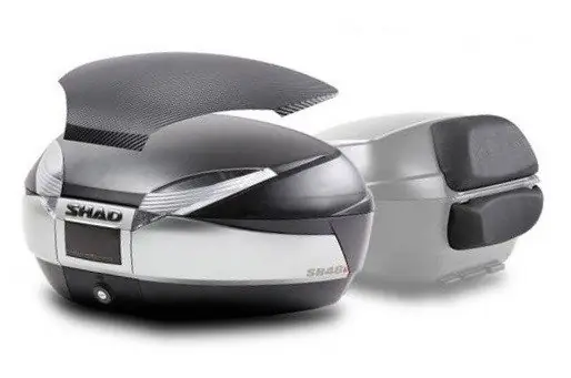 Vrchní kufr na motorku SHAD D0B48406R SH48 Nový titan vč. opěrky, karbonového víka a zámku PREMIUM lock (130.D0B48406R) Přímo Od Výrobce