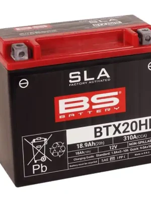 Továrně aktivovaná motocyklová baterie BS-BATTERY BTX20L (FA) (YTX20L (FA)) SLA Super Cena