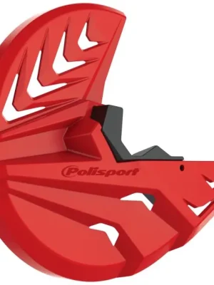 Kryt předního brzdového kotouče se spodním krytem vidlice POLISPORT 8157000003 PERFORMANCE červeno/černá Časově Omezené