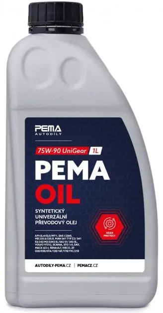 Vysoce Kvalitní Převodový olej PEMA OIL UniGear 75W-90, 1L