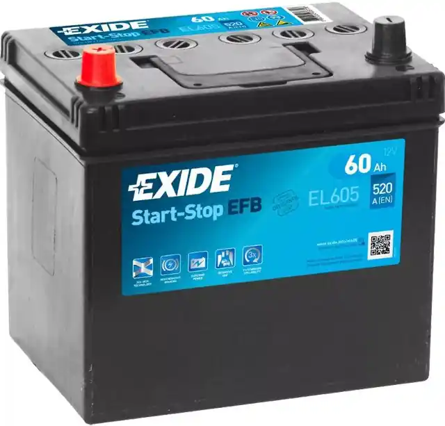 Nejlepší Cena Autobaterie Exide Start-Stop EFB, 12V, 60Ah, 520A, EL605
