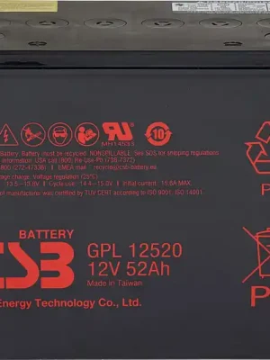 Akumulátor CSB 12V, 52Ah (GPL12520) Nejlepší Cena