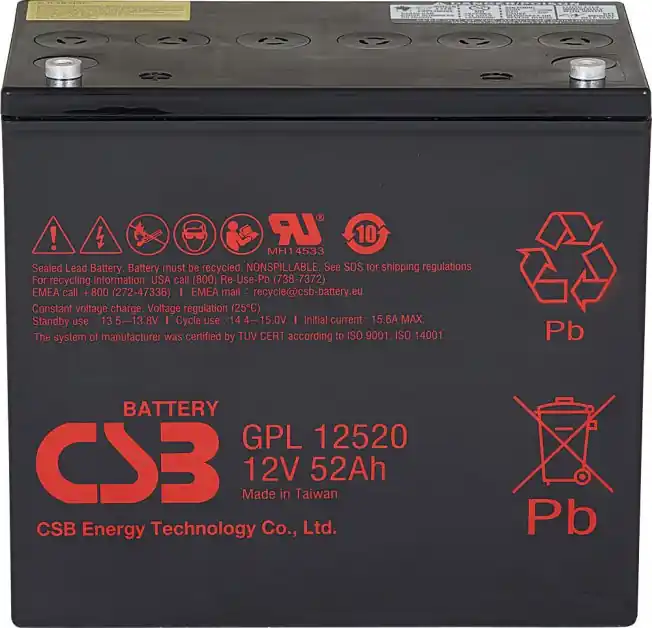 Akumulátor CSB 12V, 52Ah (GPL12520) Nejlepší Cena