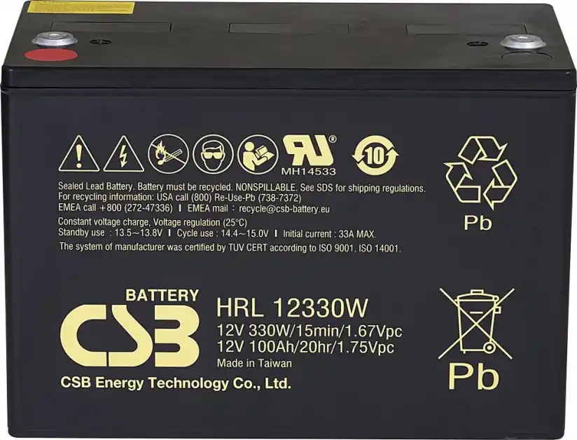 Nejprodávanější Akumulátor CSB 12V, 100Ah (HRL12330W)