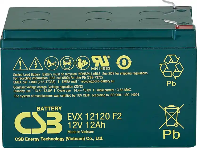Značkový Akumulátor CSB 12V, 12Ah (EVX12120 F2)