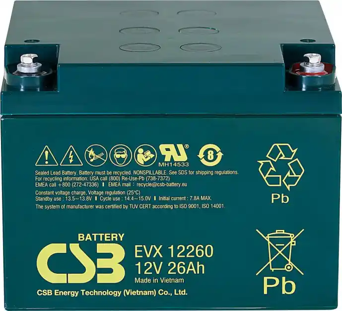 Akumulátor CSB 12V, 26Ah (EVX12260 I) Akce
