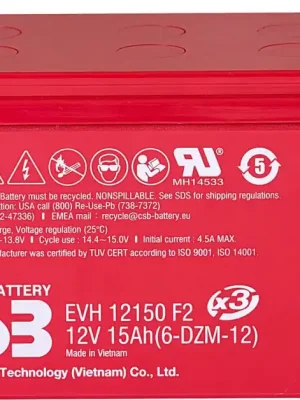 Autentický Akumulátor CSB 12V, 15Ah (EVH12150 F2)