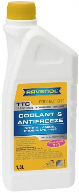 Chladicí kapalina Ravenol Traditional Technology Coolant C11, 1,5L Sleva
