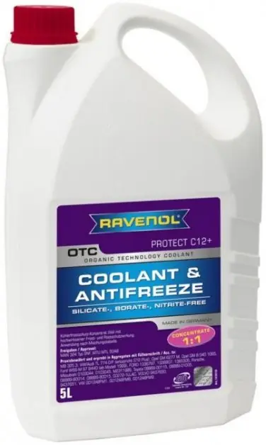 Cenová Bomba Chladicí kapalina Ravenol Organic Technology Coolant C12+, 5L