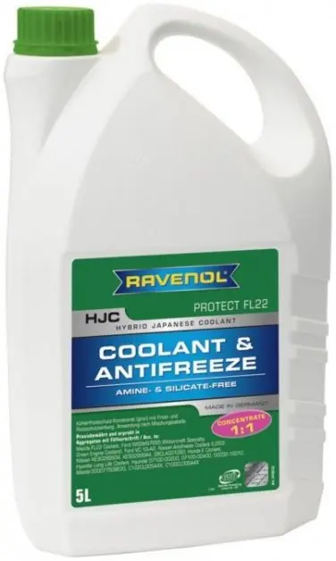 Speciální Cena Chladicí kapalina Ravenol Hybrid Japanese Coolant FL22, 5L