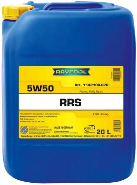 Motorový olej Ravenol Racing Rally Synto 5W-50, 20L Rychlé Dodání