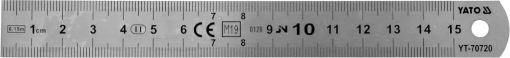 Akční Cena Pružné ocelové pravítko 150 mm Yato YT-70720