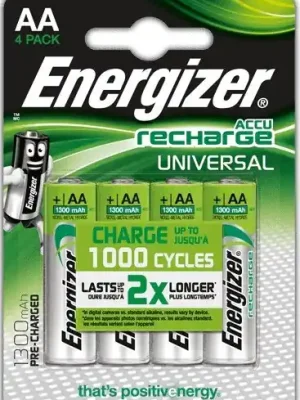 Energizer Universal AA nabíjecí 1300mAh HR6/4 (4ks) Omezená Nabídka