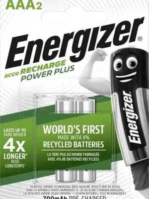 Energizer Power Plus AAA nabíjecí 700mAh HR03/2 (2ks) Ověřený
