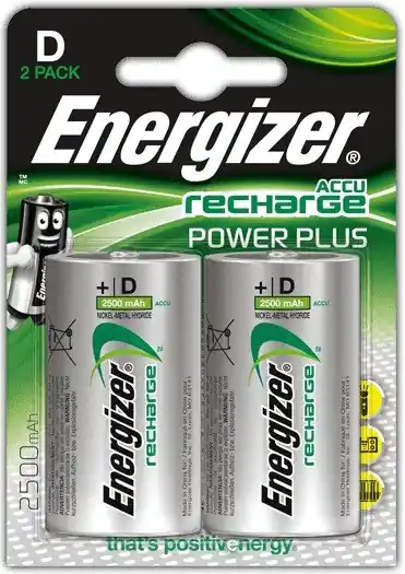 Energizer Power Plus D nabíjecí 2500mAh HR20/2 (2ks) Akční Cena