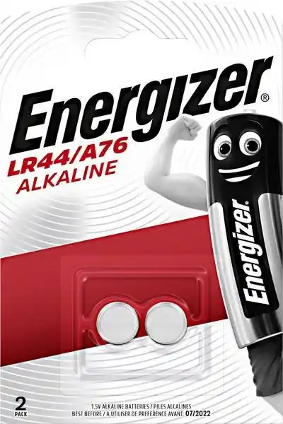Autentický Energizer Alkaline knoflíková baterie LR44/A76/2 (2ks)