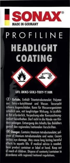 Rychlé Dodání Sonax PROFILINE Headlight Coating, 5ml