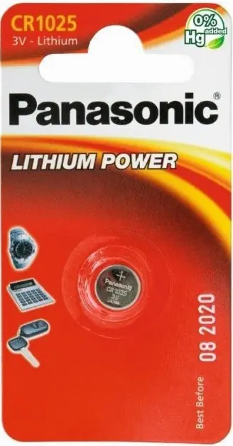 Panasonic Lithium Power knoflíková baterie CR1025 Sezónní Sleva