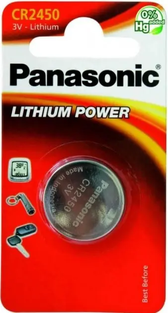 Panasonic Lithium Power knoflíková baterie CR2450 Rychlé Dodání