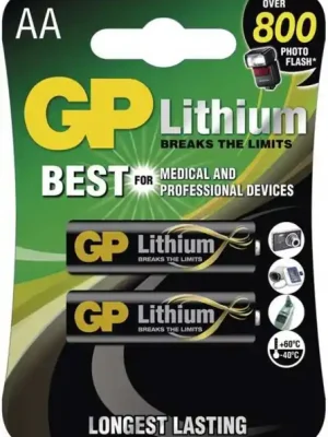 GP Lithium baterie AA LR6/2 (2ks) Pouze Dnes