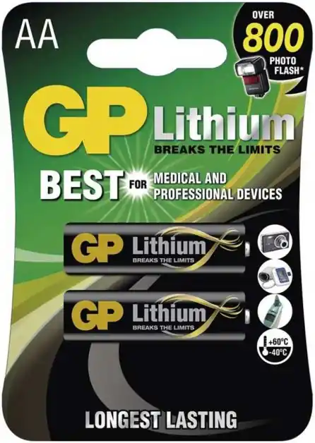 GP Lithium baterie AA LR6/2 (2ks) Pouze Dnes