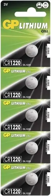 Nejlepší Volba GP Lithium knoflíková baterie CR1220/5 (5ks)