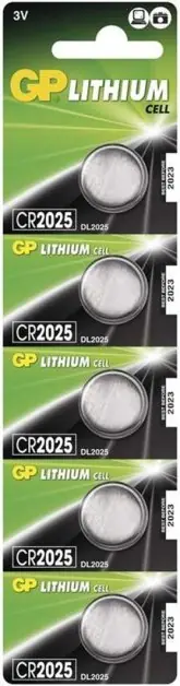 GP Lithium knoflíková baterie CR2025/5 (5ks) Hit Sezóny