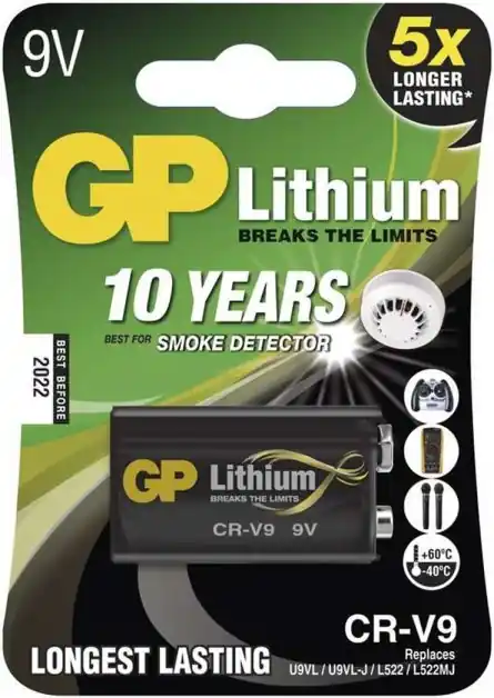 GP Lithium 9V baterie CR-V9/LA522 (1ks) Hit Sezóny