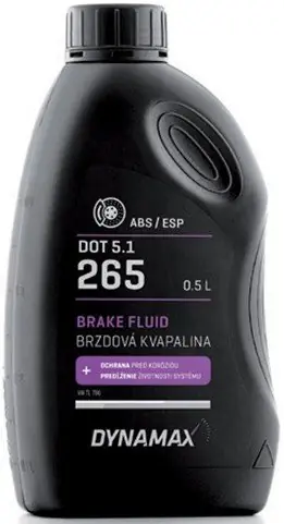 Brzdová kapalina Dynamax 265 DOT 5.1, 500ml Omezená Nabídka