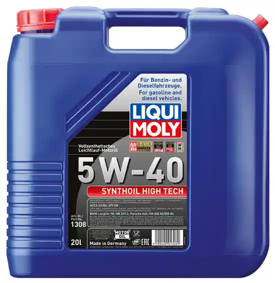 Nejlepší Volba Motorový olej Liqui Moly Synthoil High Tech 5W-40, 20L