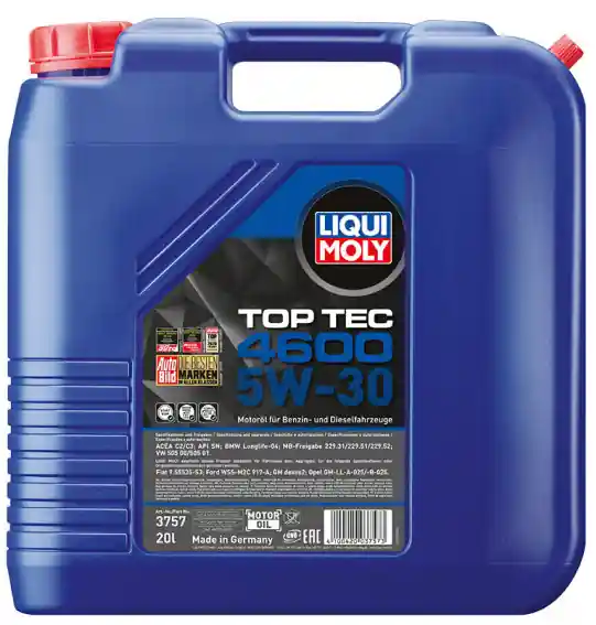 Motorový olej Liqui Moly Top Tec 4600 5W-30, 20L Nízká Cena
