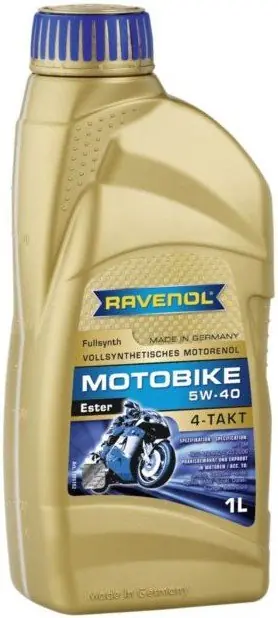 Motorový olej Ravenol Motobike Ester 4T 5W-40, 1L Horká Nabídka