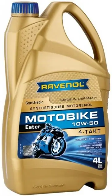 Motorový olej Ravenol Motobike Ester 4T 10W-50, 4L Expresní Doručení