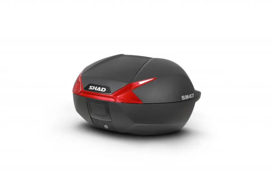 Vrchní kufr na motorku SHAD SH47 D0B47206 černá/červená Výprodej