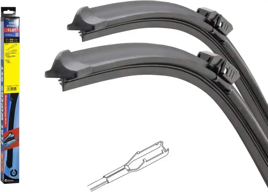 Akční Nabídka Compass stěrače FLAT SET (TALON) 550+410mm