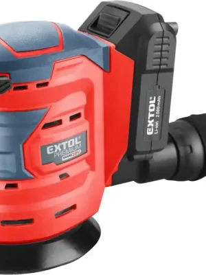 Bruska excentrická aku SHARE20V, 125mm, 20V Li-ion, 2000mAh EXTOL PREMIUM Vysoce Kvalitní