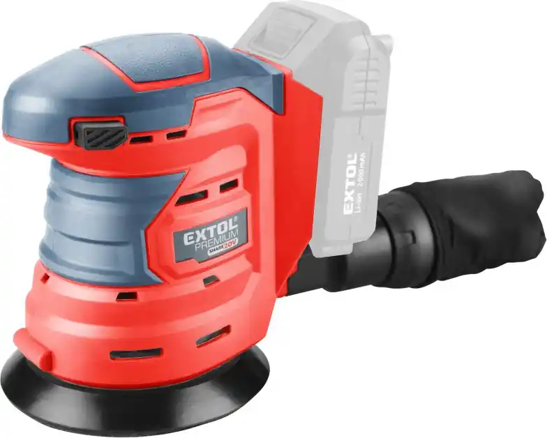 Bruska excentrická aku SHARE20V, 125mm, 20V Li-ion bez baterie EXTOL PREMIUM Vrácení Zdarma