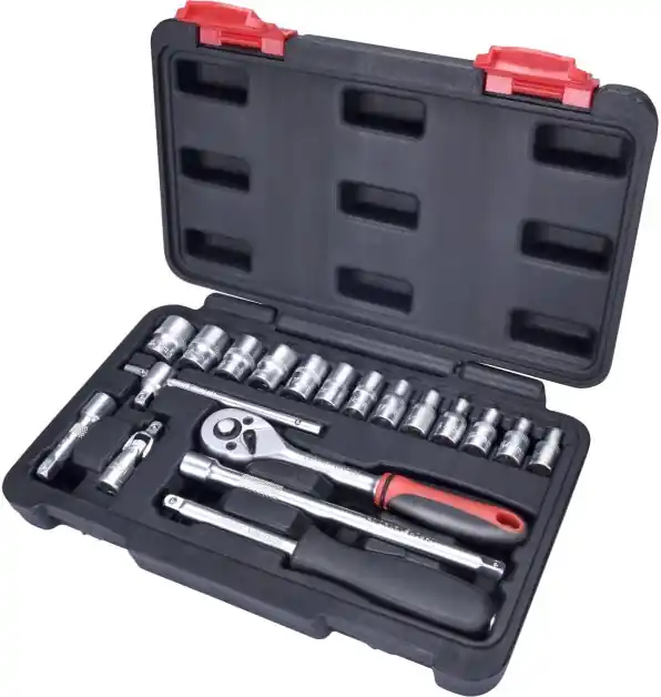 Hlavice nástrčné, sada 19ks, 1/4", CrV EXTOL PREMIUM Top Prodej