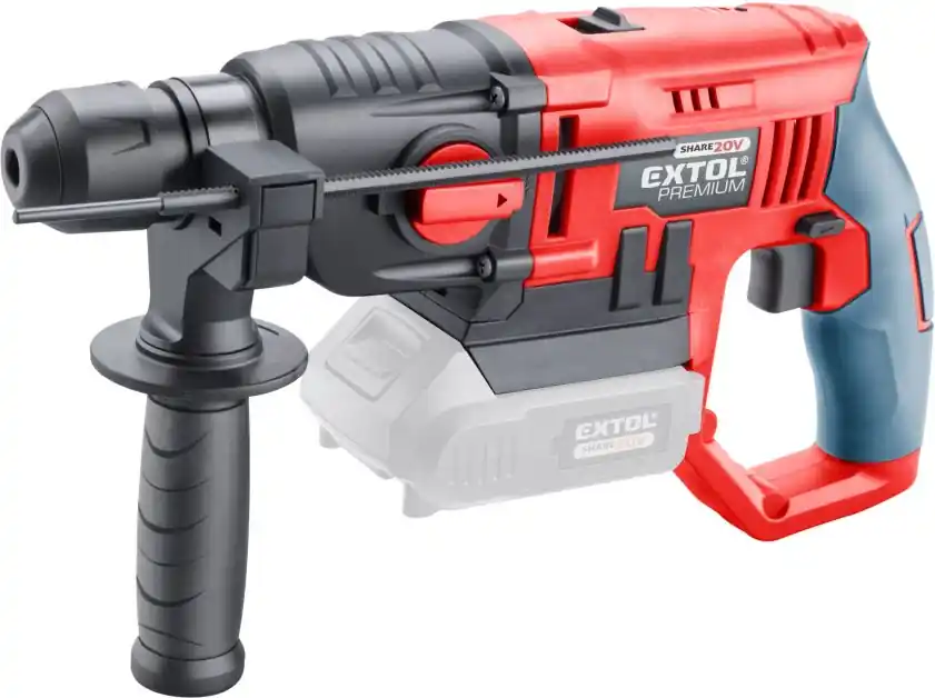 Kladivo vrtací aku SHARE20V, SDS plus, 20V Li-ion, bez baterie a nabíječky EXTOL PREMIUM Sleva