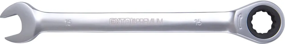 Klíč ráčnový očkoplochý, 72 zubů, 15mm EXTOL PREMIUM Cenově Výhodný