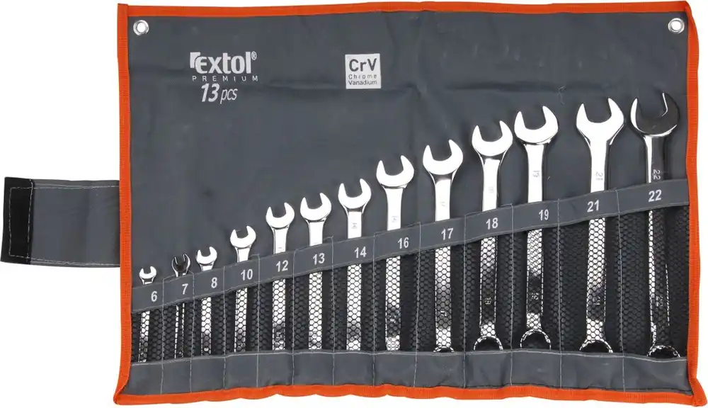 Klíče očkoploché, sada 13ks, 6-22mm EXTOL PREMIUM Speciální Cena