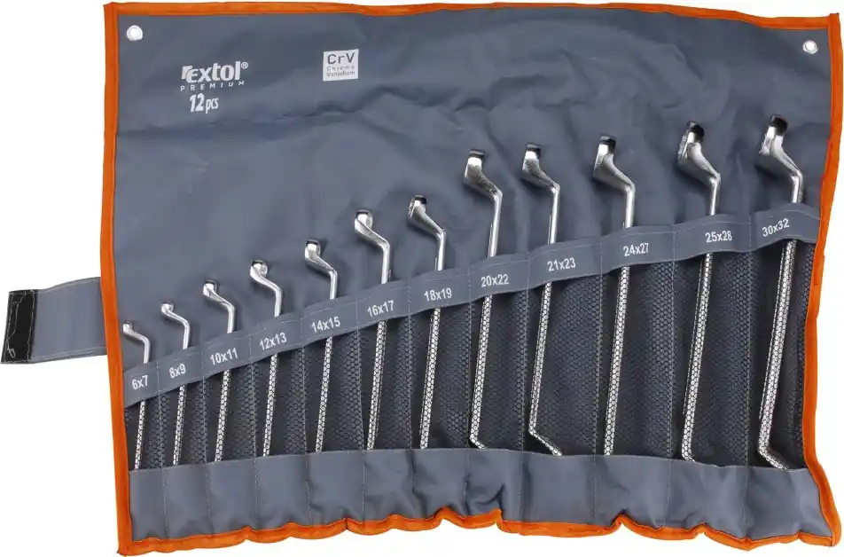 Klíče očkové, sada 12ks, 6-32mm, CrV EXTOL PREMIUM Značkový